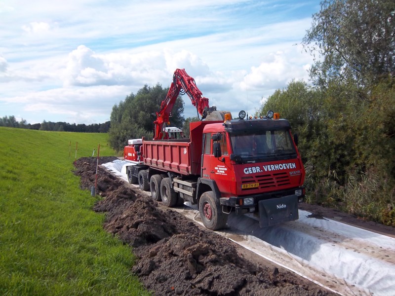 Aanleg drainage grondverzet